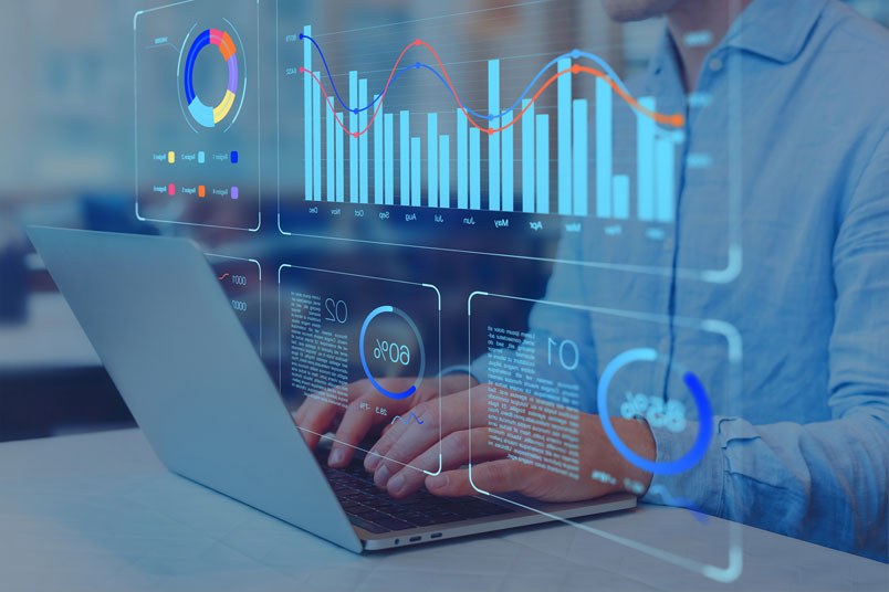 visuel analytique d'un tableau de bord des mesures de maintenance